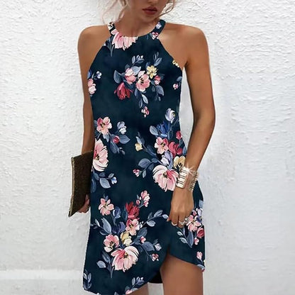 Perssia TropicBloom™ Halter Mini Dress - PERSSIA