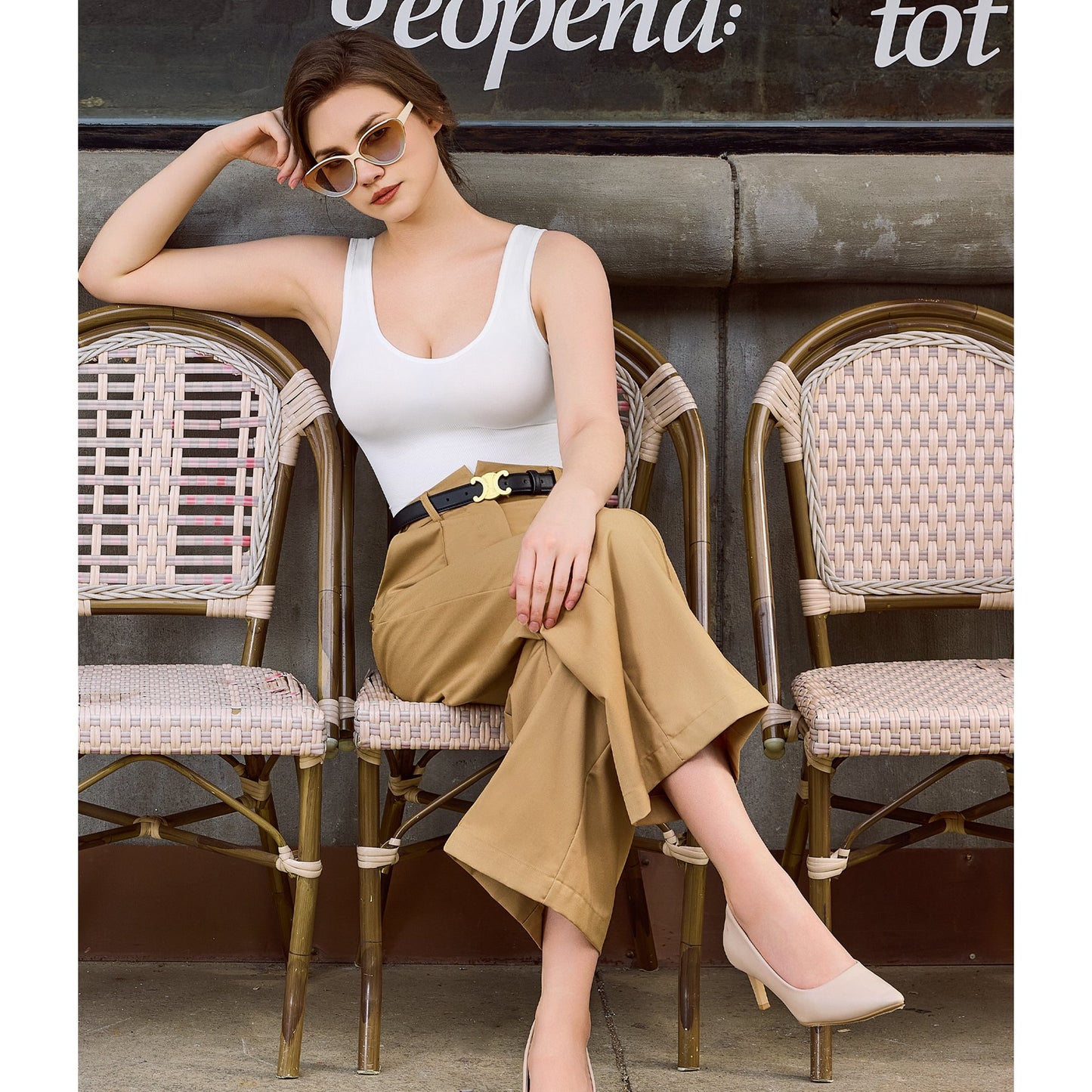 “PURELINE™ SCULPT TANK BODYSUIT” SUNACGO Bodysuits for Women Tummy Control Round Neck Body Suits Slim Fit(XLWhite) - PERSSIA