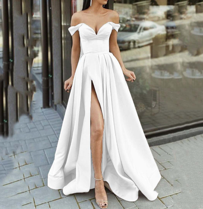 Elegant Spectrum V-Neck Dress - PERSSIA
