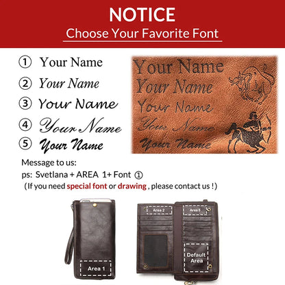 2022 Men Wallet Clutch Genuine Leather Brand Rfid Wallet Male Organizer Cell Phone Clutch Bag Long Coin Purse Free Engrave