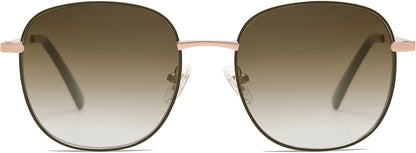 Classic Trendy Square Sunglasses for Women Men Cute Big Frame Gold Shades SJ1137