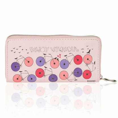 Perssia CycleChic Pink Bicycle Wallet — Artistic Everyday Carry