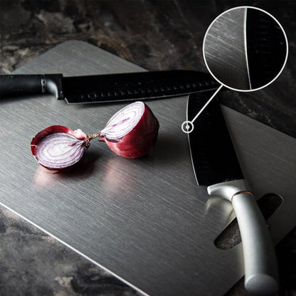 Stainless Steel Cutting Board Double-Sided Titanium Chopping Board for Kitchen