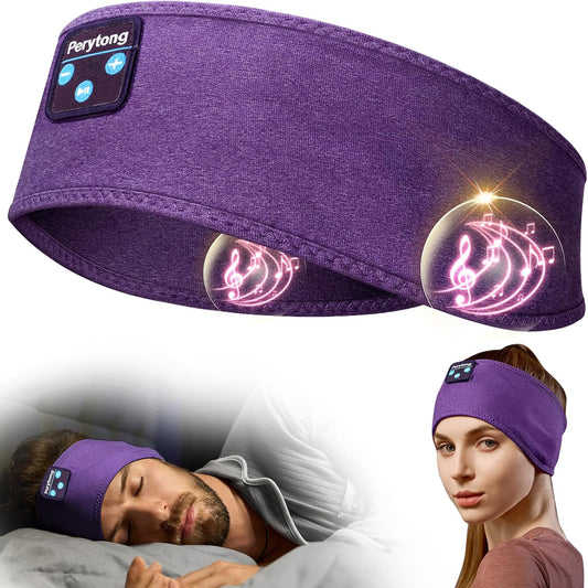 Sleep Headphones, Bluetooth Sports Headband Headphones with Ultra-Thin HD Stereo Speakers Perfect for Sleeping,Workout,Jogging,Yoga,Insomnia, Air Travel, Meditation