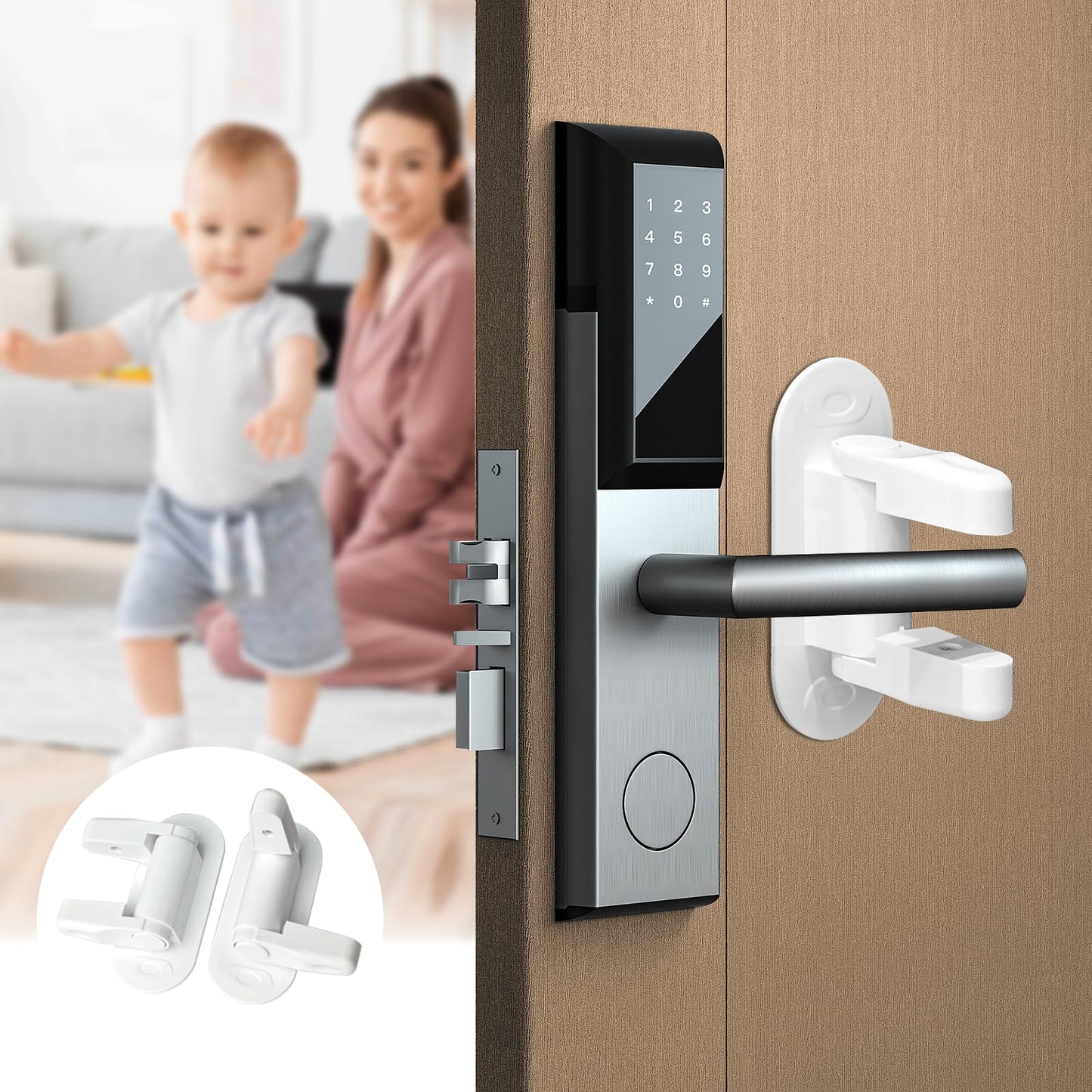 Perssia KidGuard™ — Child‑Proof Door Lever Lock (2‑Pack) - PERSSIA