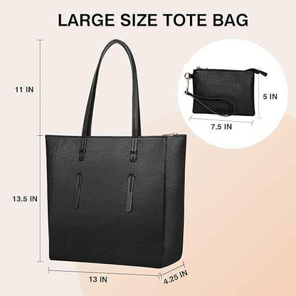Perssia MarvoliaChic™ — Large PU Leather Travel Tote for Women (Lightweight, Stylish, Spacious)
