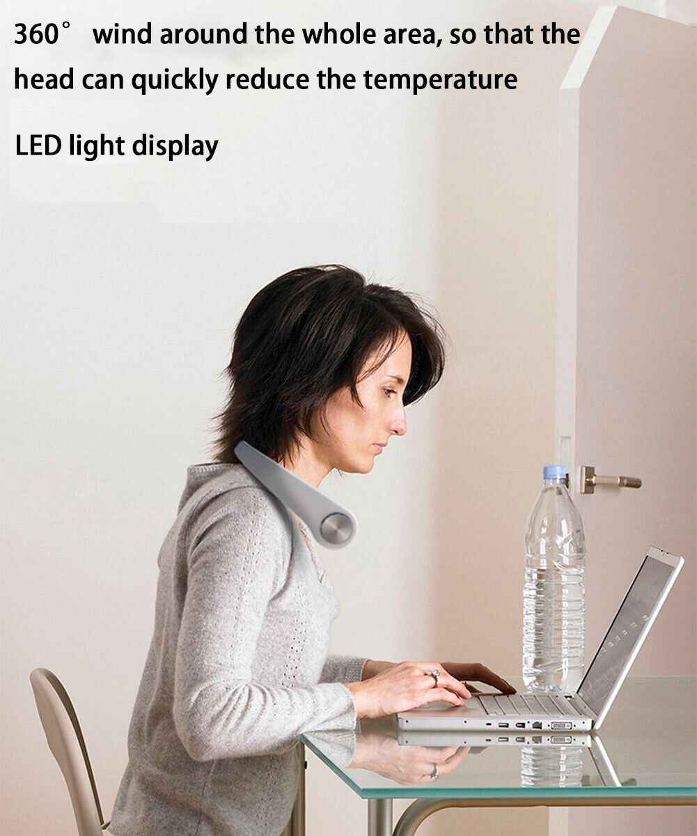 Perssia CoolBreeze Fan — Wearable Neck Fan for Hands‑Free Cooling