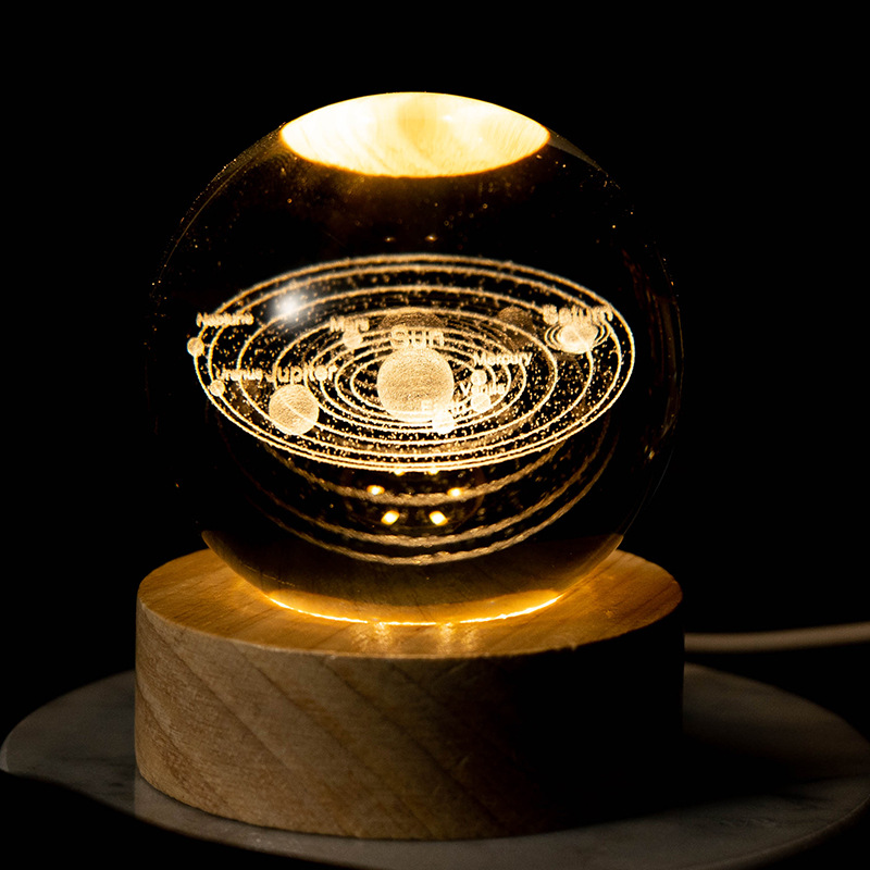 Perssia AstroGlobe™ — 3D Solar System Crystal Ball Lamp (7‑Color LED) - PERSSIA