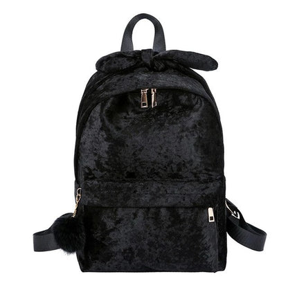 Perssia FluffCharm™ Aesthetic Backpack Artistic Fuzzy Ball Backpack, Plush Student Bag - PERSSIA