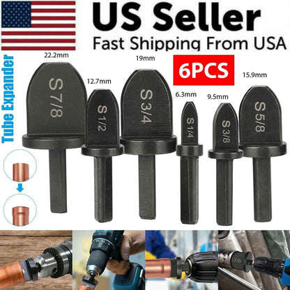 Perssia CopperExpand Pro™ 6PC Swaging Drill Bit Set