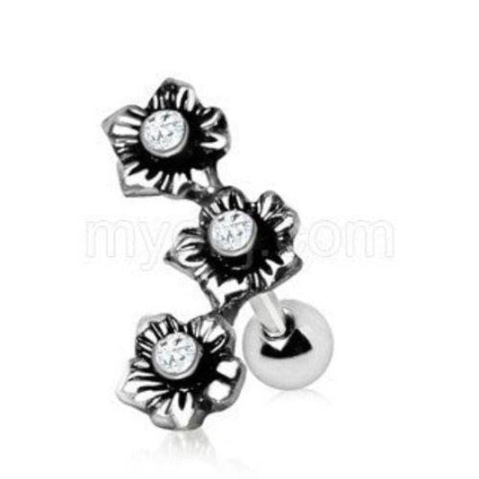 316L Stainless Steel Triple Flower Cartilage