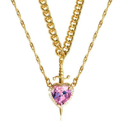 Perssia BloodBond™ Gothic Heart & Dagger Couple Necklace - PERSSIA