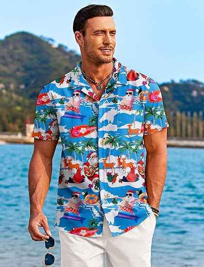 Perssia TropicSanta Hawaiian Christmas Shirt — Festive • Lightweight • Tropical Comfort