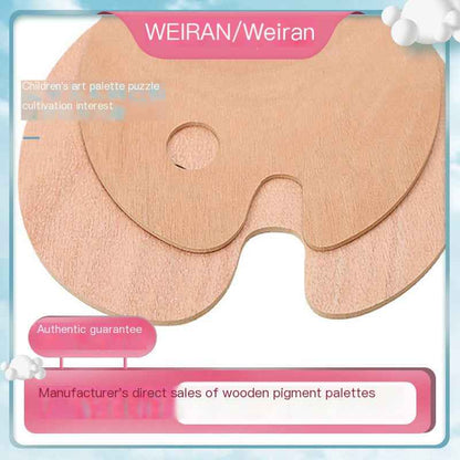Perssia ArtWood Palette – Essential Oval Wooden Painting Mixer