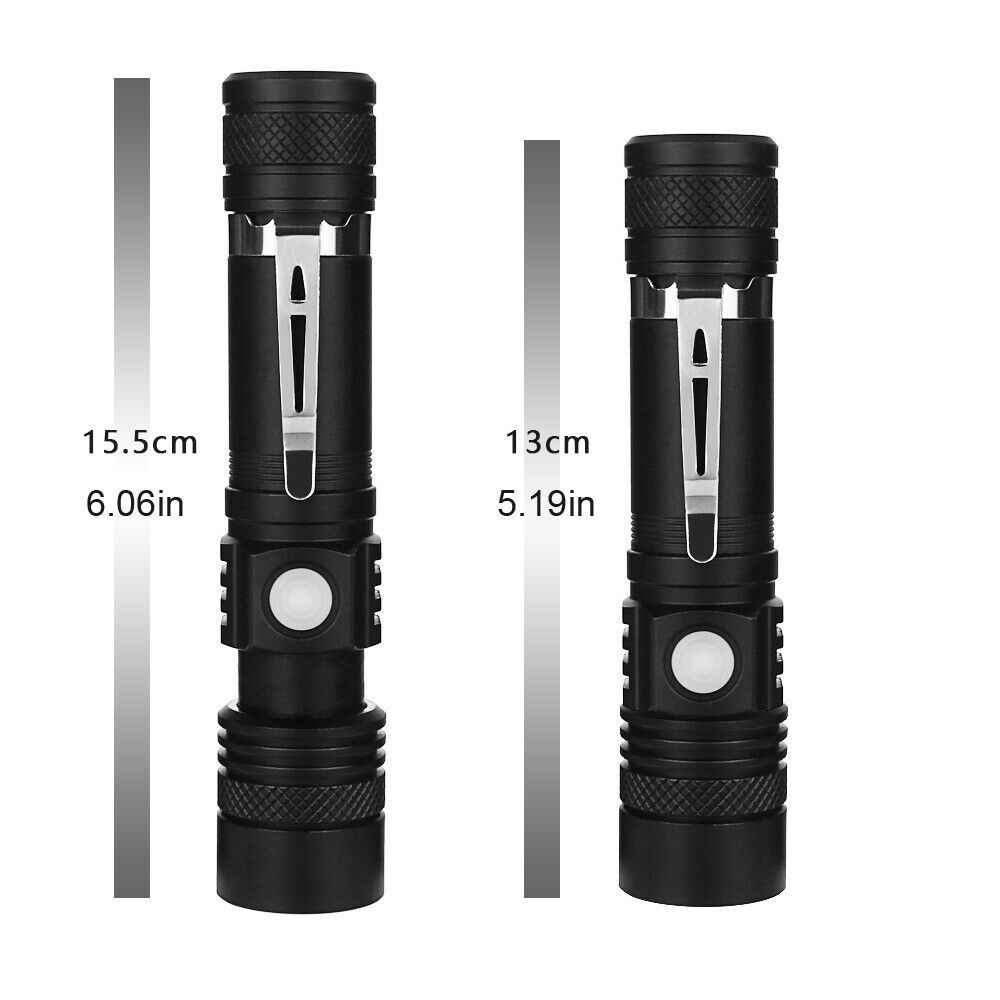 90000LM Tactical Flashlight — Super Bright Zoomable LED with