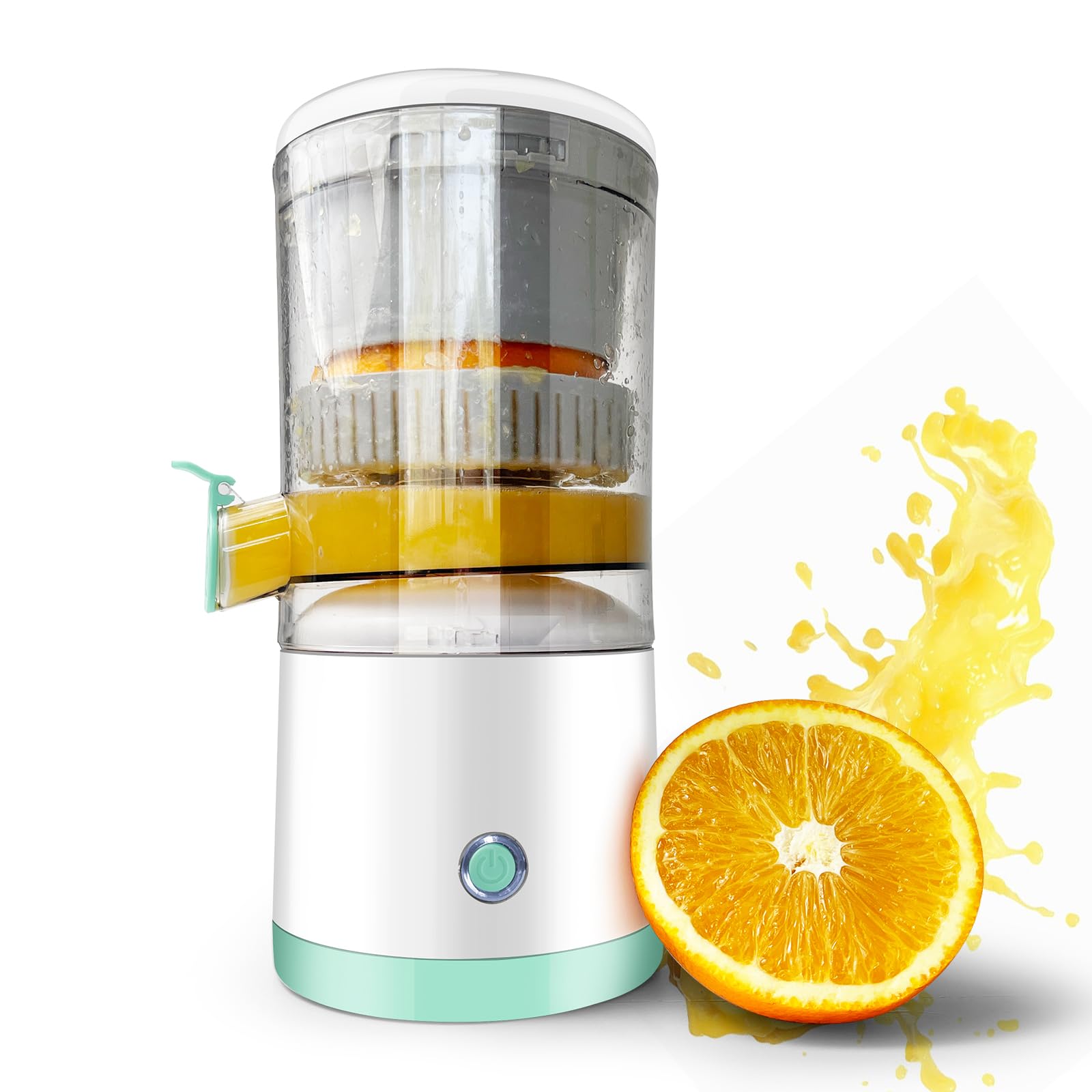 Perssia CitrusCharge™ Rechargeable Electric Citrus Juicer with Type-c Rechargeable for Orange Lemon and Grapefruit Juicing. (White-45Watts) - PERSSIA
