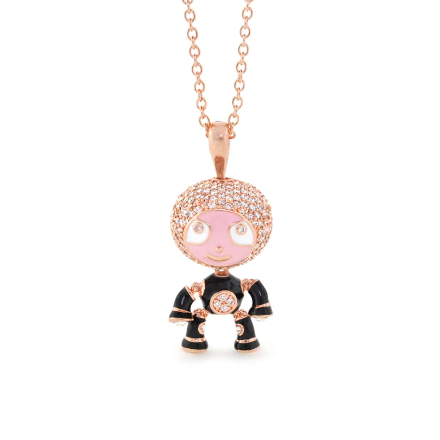 Lga Bubble Kids Pave Boy Necklace