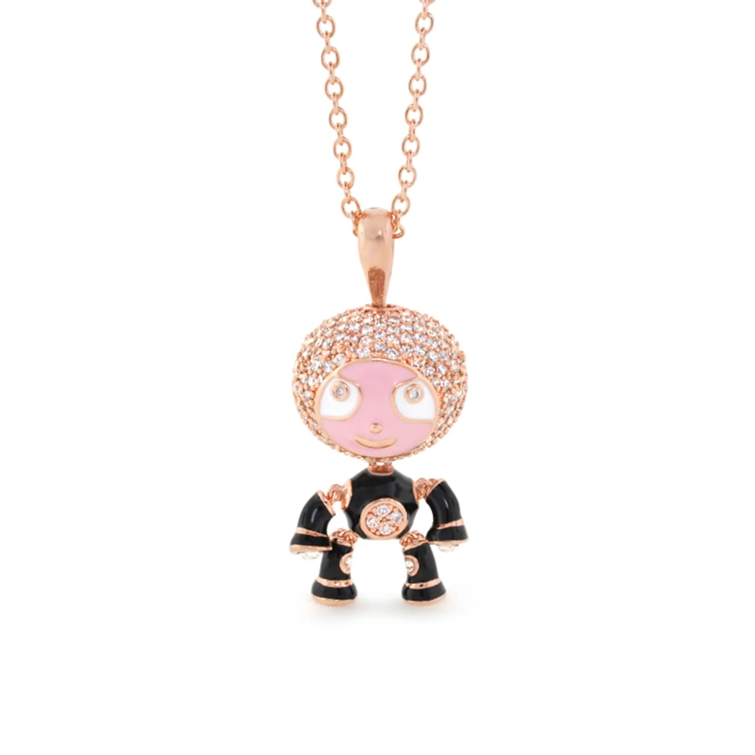 Lga Bubble Kids Pave Boy Necklace