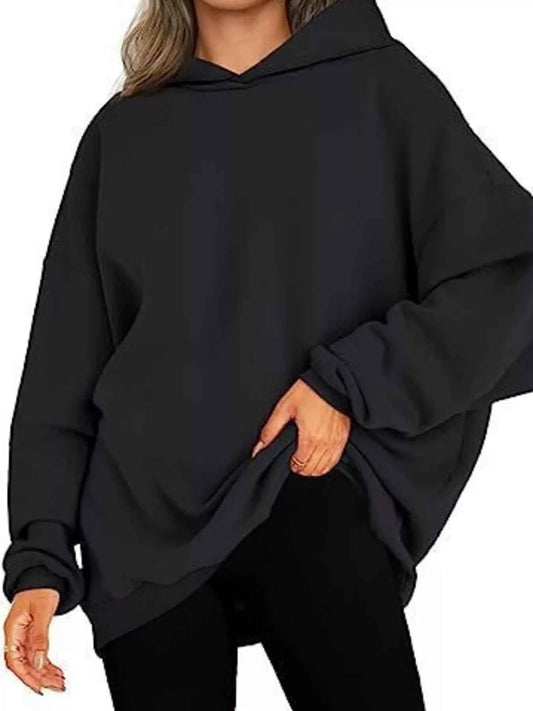 Drop Shoulder Long Sleeve Hoodie-Tre(INT8D)