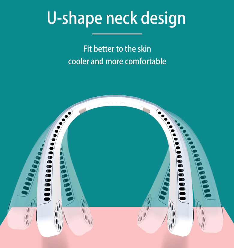 Perssia CoolBreeze Fan — Wearable Neck Fan for Hands‑Free Cooling
