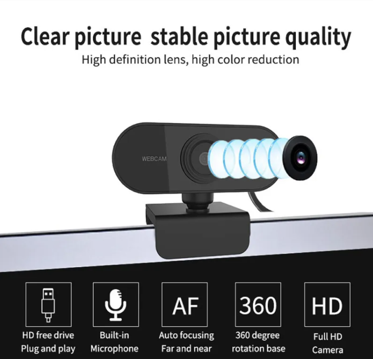 Perssia OmniView™ 1080P Rotatable Camera with Microphone - PERSSIA