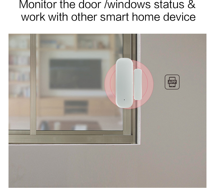 Tuya WiFi Door Sensor with Alexa and PIR Alarm - PERSSIA