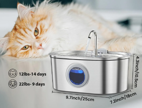 Perssia AquaSteel™ Stainless Pet Water Dispenser - PERSSIA