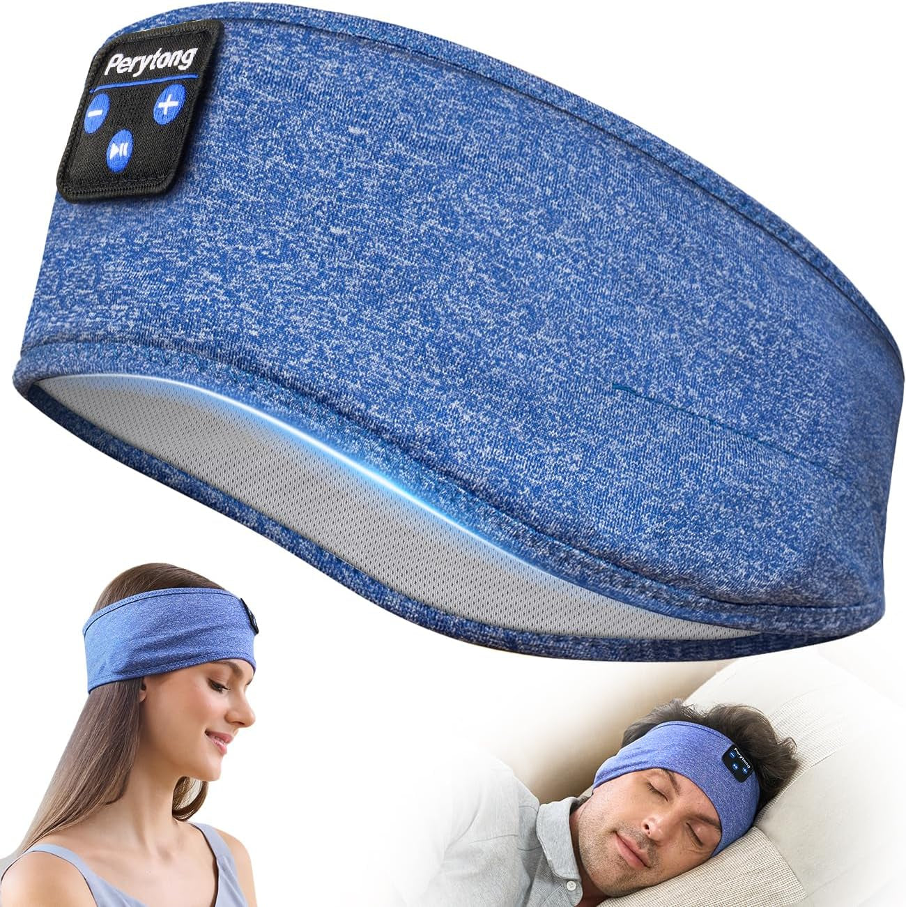 Sleep Headphones, Bluetooth Sports Headband Headphones with Ultra-Thin HD Stereo Speakers Perfect for Sleeping,Workout,Jogging,Yoga,Insomnia, Air Travel, Meditation