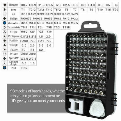 Perssia PrecisionPro 117‑in‑1 Magnetic Repair Kit — 117PCS Set for Apple Devices