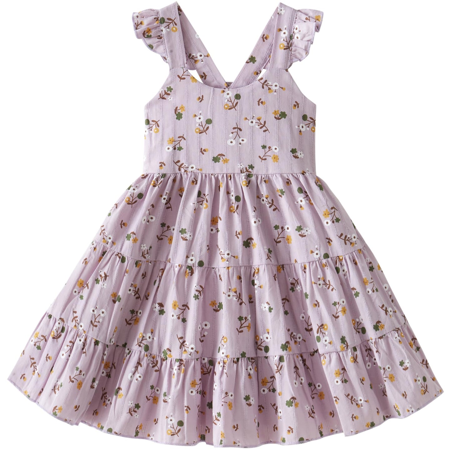Perssia BloomFlutter™ — Toddler Floral Princess Dress (Purple Floral) - PERSSIA
