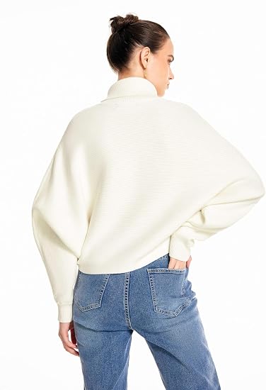 CIDER Cozy Knit Turtleneck Sweater – Ivory XS-US2D