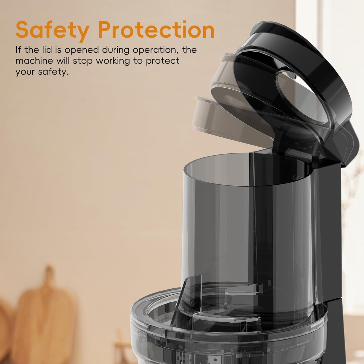 JuiceFlow 150W Slow Masticating Juicer — WHALL Stainless • Touchscreen • 2‑Speed Cold Press
