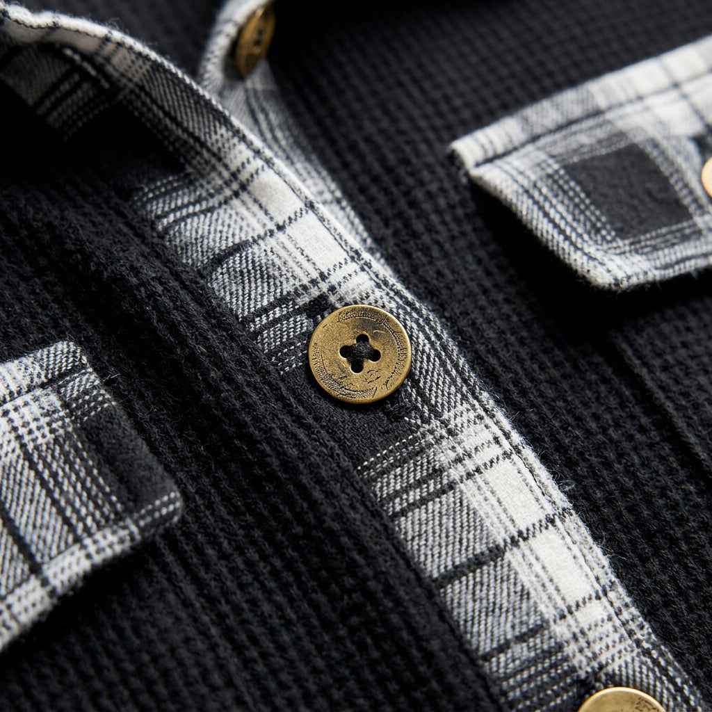 Mandy Plaid Collared Dropped Shoulder Jacket-TreUS2D