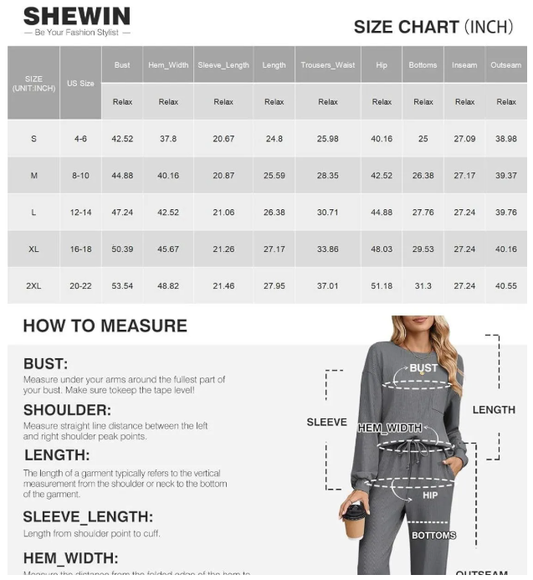 Perssia WaffleLuxe™ Lounge Set — Two‑Piece Crewneck Top & Loose Pants (Black | Medium) - PERSSIA
