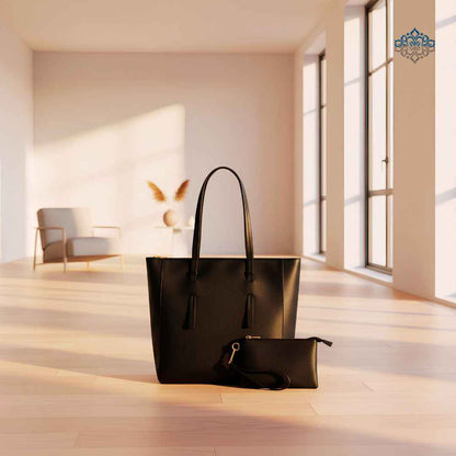 Perssia MarvoliaChic™ — Large PU Leather Travel Tote for Women (Lightweight, Stylish, Spacious)