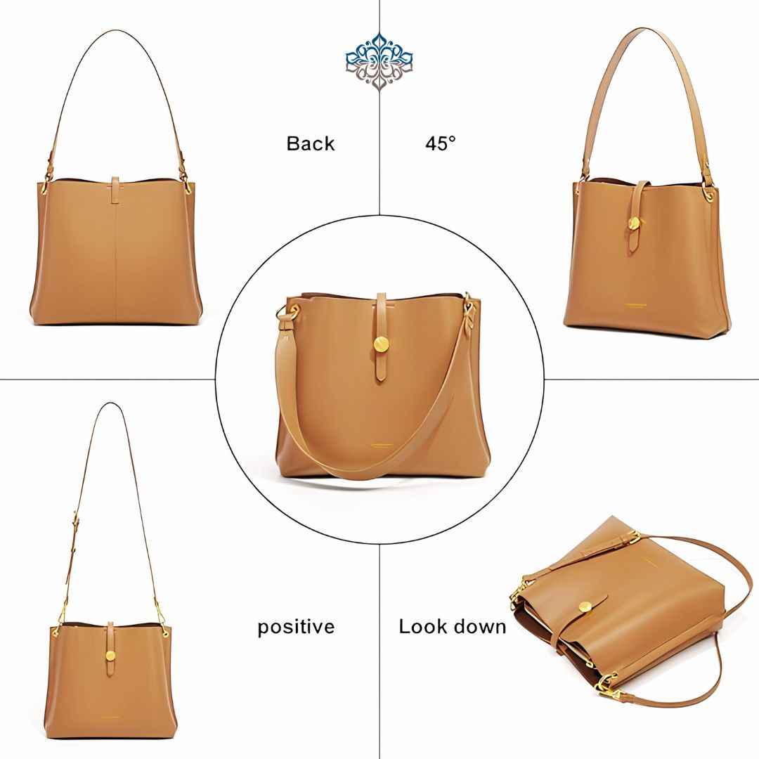 Perssia Cnoles PrimeTote™ — Women’s Premium Leather Top‑Handle Satchel