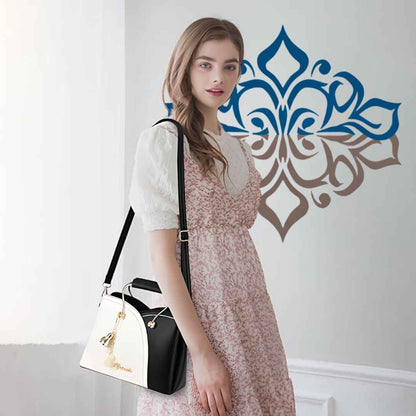 Perssia ColorLuxe™ Satchel — Chic Vegan Leather Colorblock Handbag + Matching Wallet