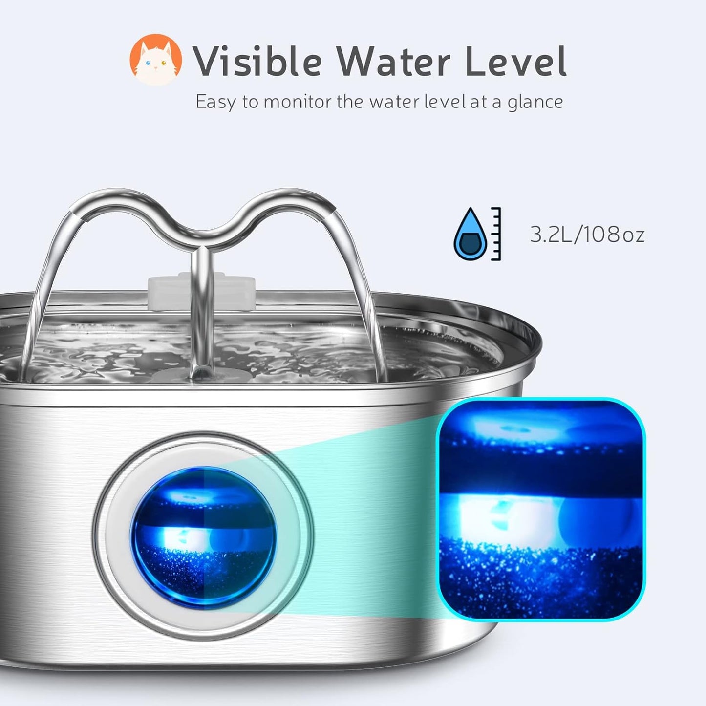 Perssia AquaPaws Pet Water Dispenser — Steady‑Flow Spill‑Resistant Hydration System