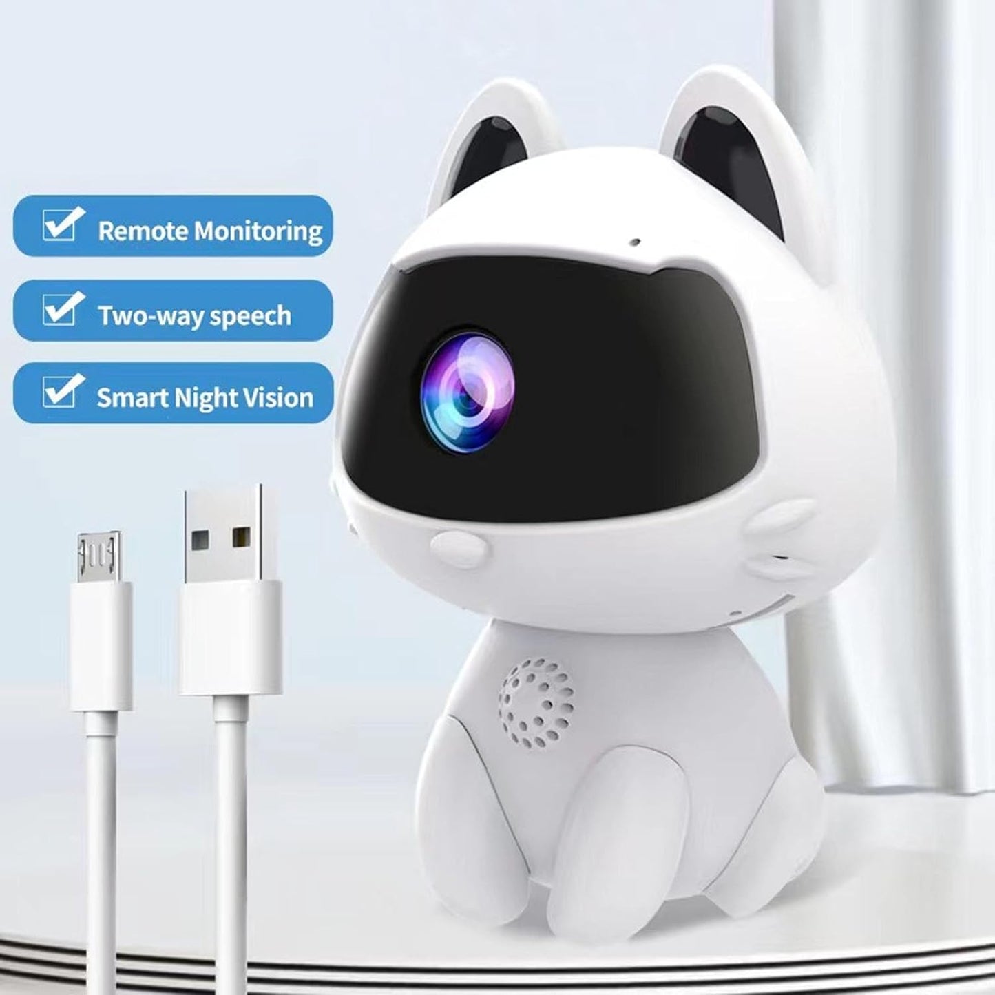 Perssia Cat Surveillance Camera – 1080P HD Pet Monitor & Audio