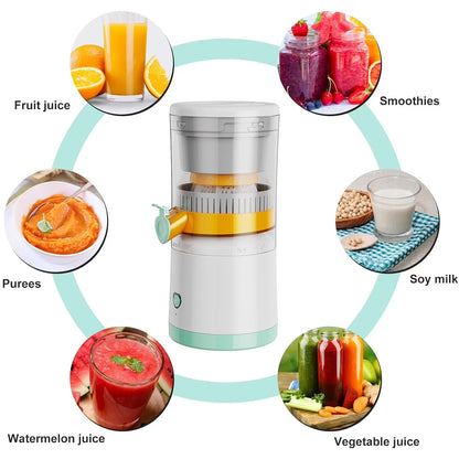 Perssia CitrusCharge Electric Citrus Juicer — Rechargeable 45W Type‑C Fresh Juice Extractor (White)