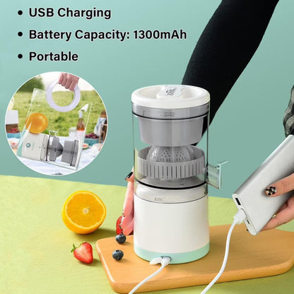 Perssia CitrusCharge Electric Citrus Juicer — Rechargeable 45W Type‑C Fresh Juice Extractor (White)