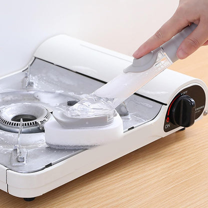 Perssia CleanPress Cleaning Brush 2‑in‑1 — Built‑In Soap Dispenser & Dual Brush Heads