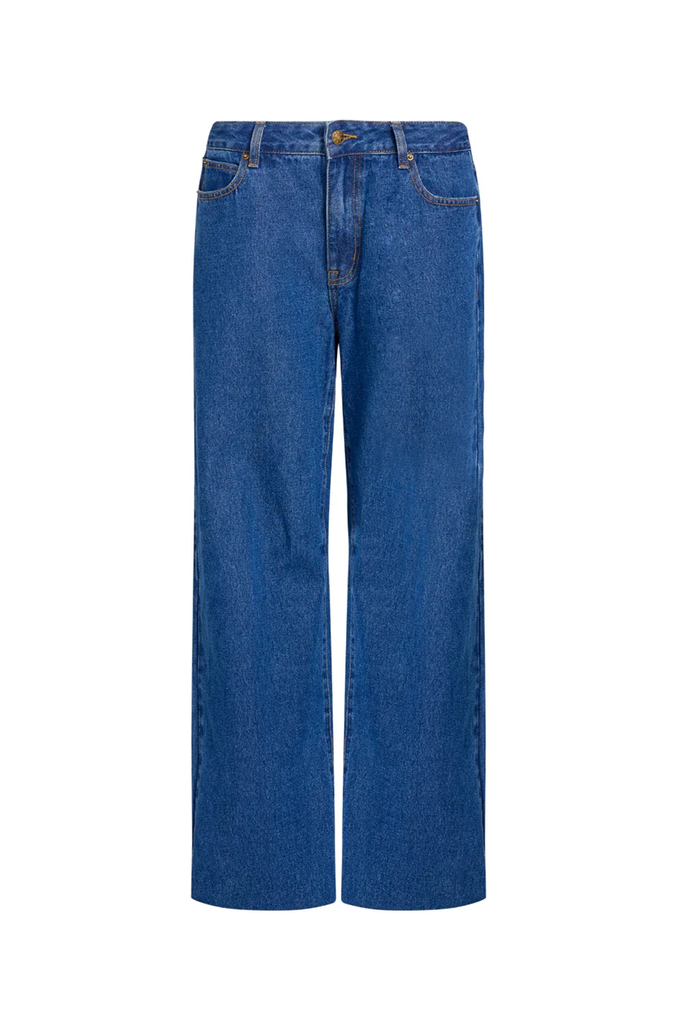 Perssia DenimMuse Two‑Piece Set — Backless Button‑Down Tank & Wide‑Leg Jeans (Women’s Denim Outfit)