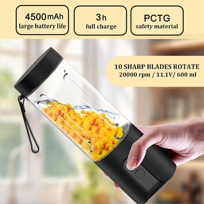 Perssia FreshBlend Mini Portable Juicer — Compact USB Rechargeable Smoothie Maker