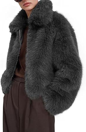 Perssia FrostLuxe Faux Fur Jacket — Women’s Shaggy Zip‑Up Winter Coat