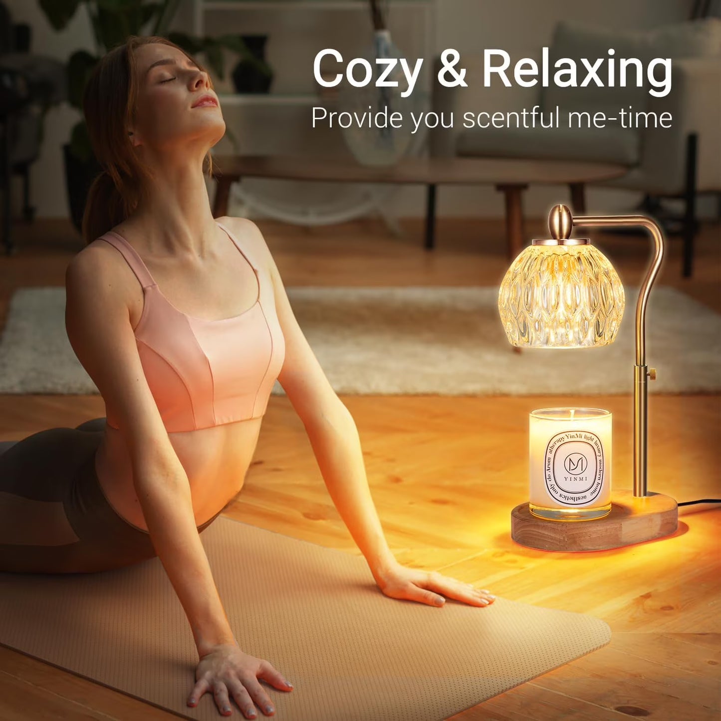 Perssia GlowZen Candle Warmer Lamp — Timer • Dimmer • Adjustable Height