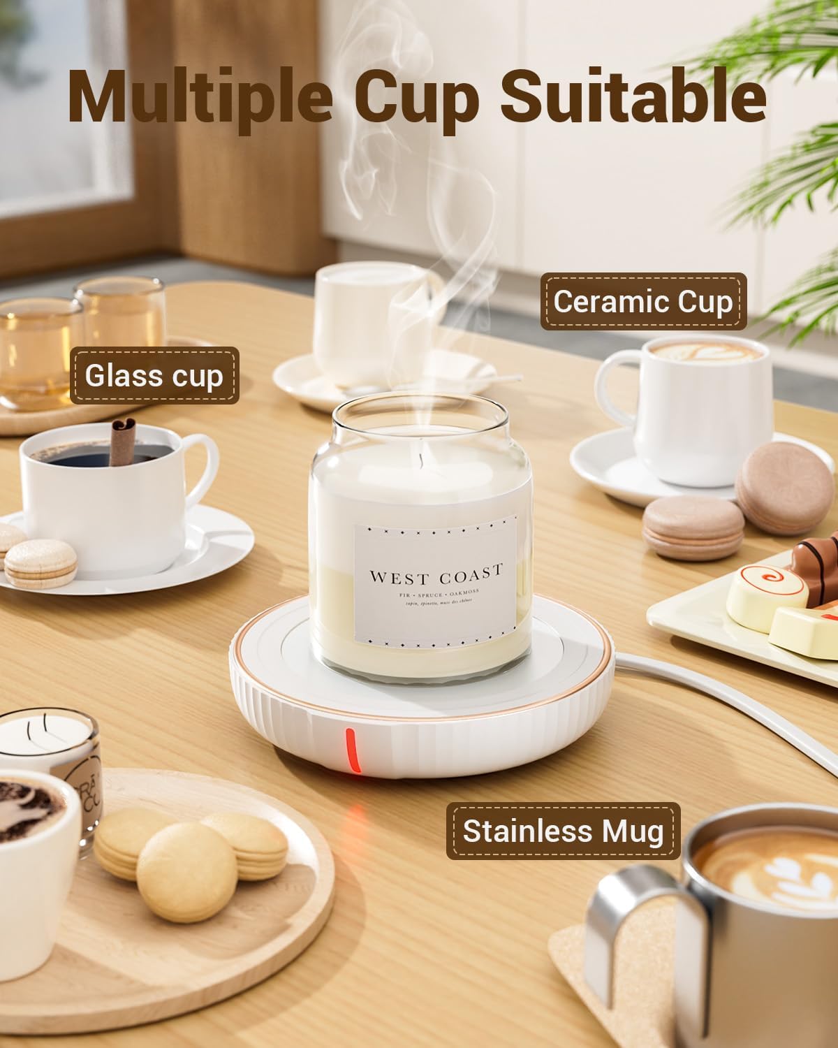 Perssia HeatWave Candle Warmer Plate – Multi‑Use Cup & Candle Warmer