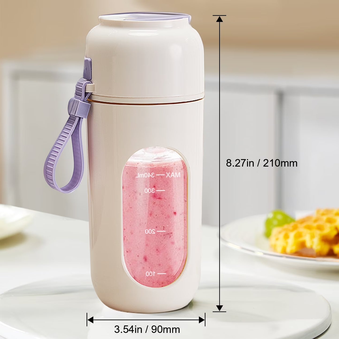 Perssia JuiceCup Portable USB Juicer — Lightweight Travel Smoothie & Juice Maker