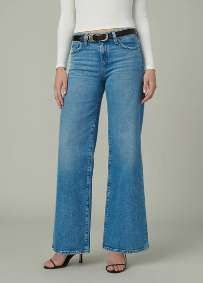 Perssia LouLuxe Low‑Rise Jeans Wide‑Leg — Long‑Line 2000s‑Inspired Denim (Blue)