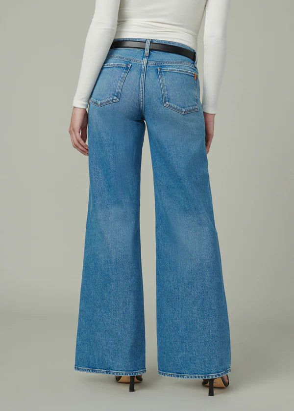 Perssia LouLuxe Low‑Rise Jeans Wide‑Leg — Long‑Line 2000s‑Inspired Denim (Blue)